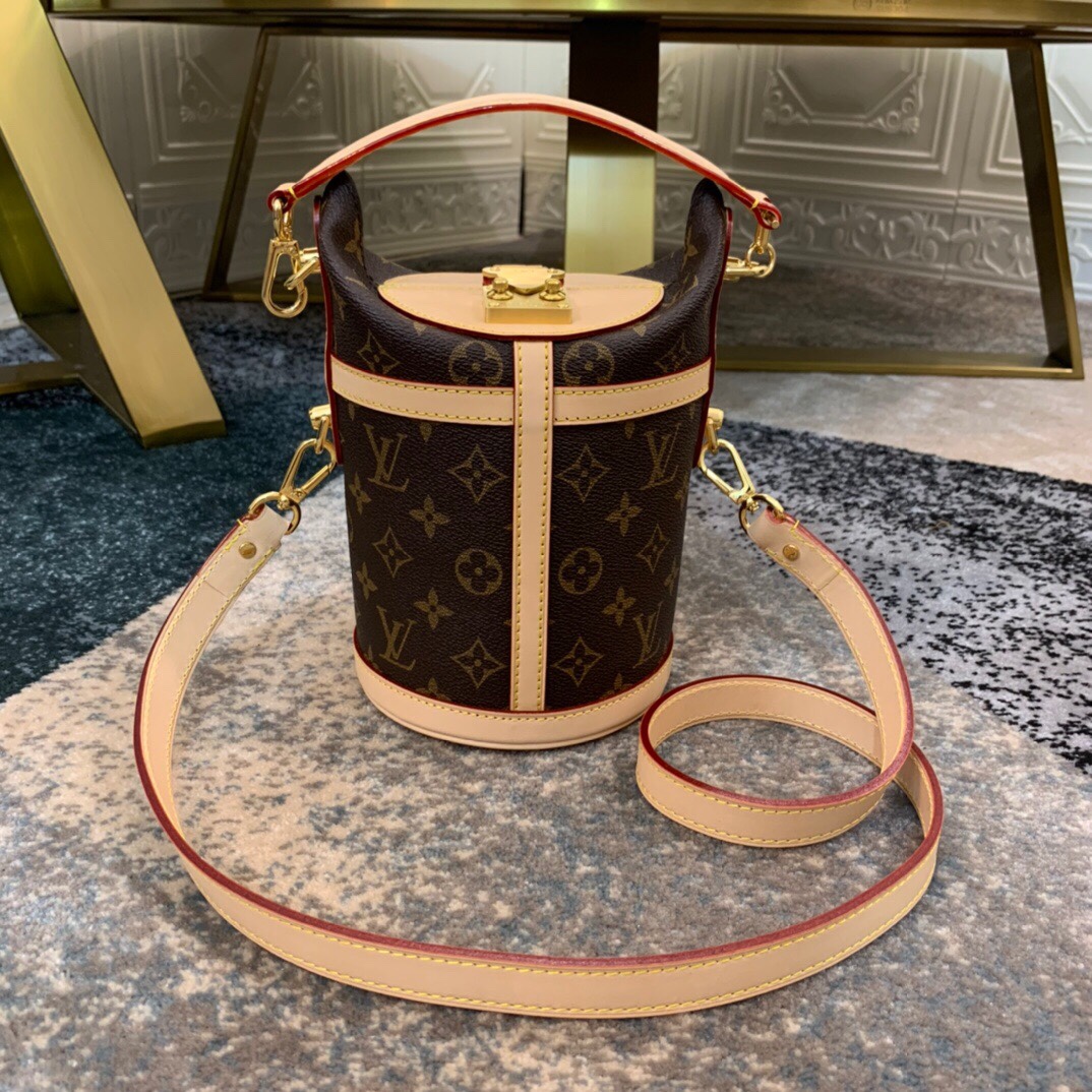 루이비통 더플백 모노그램 캔버스 버킷백 브라운 Louis Vuitton MONOGRAM Duffle Bag M43587 에덴원