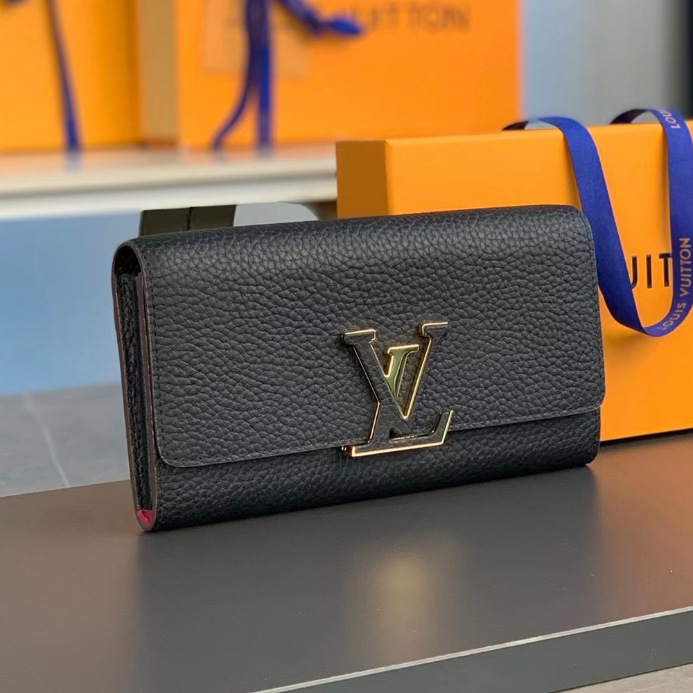루이비통 카퓌신 월릿 토뤼옹 블랙 Louis Vuitton Capucines wallet M61248