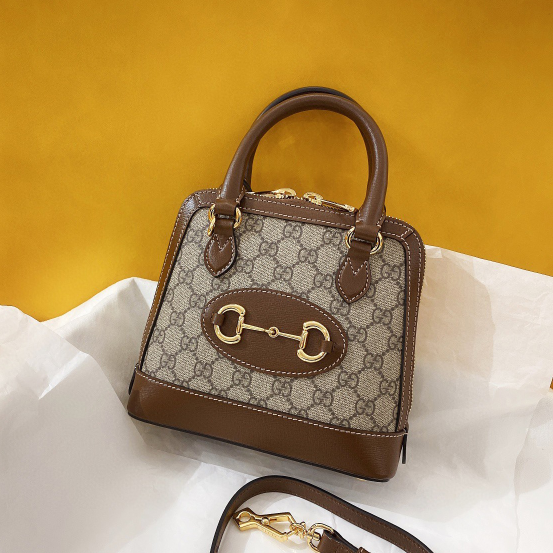 구찌 홀스빗 1955 미니 탑 핸들 백 640716