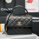 샤넬 트렌디 CC 탑 핸들 스몰 플랩백 블랙 금장 A92236