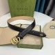 GUCCI - 19SS 구찌 블랙 비 벨트 523307 DJ20T 1000