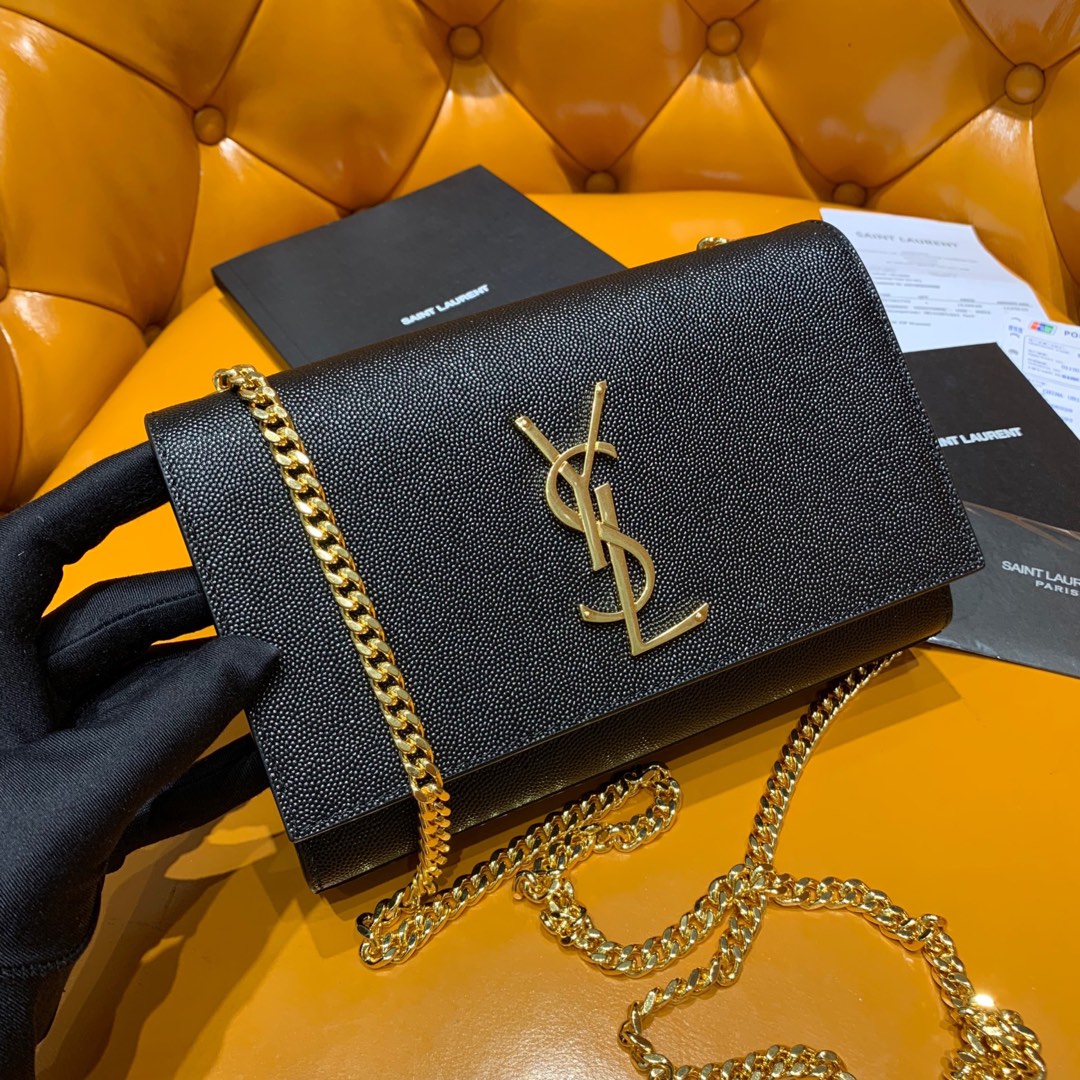 생로랑 모노그램 케이트 체인 금장 은장 미디움 숄더 백  364021 BOW0J 1000