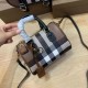 버버리 22FW 여성 체크 미니 볼링 토트숄더백 DARK BIRCH 22F 8053496