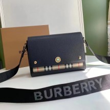 버버리 숄더 크로스백 Burberry Vintage Check and Leather Note Bag 80211111
