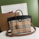 BURBERRY 버버리 소사이어티 빈티지 체크 탑핸들백 스몰 80231241
