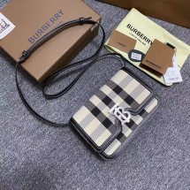 버버리 TB 로고 체크 스몰 숄더백 80522891