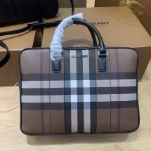 버버리 체크 레더 브리프케이스 80527721