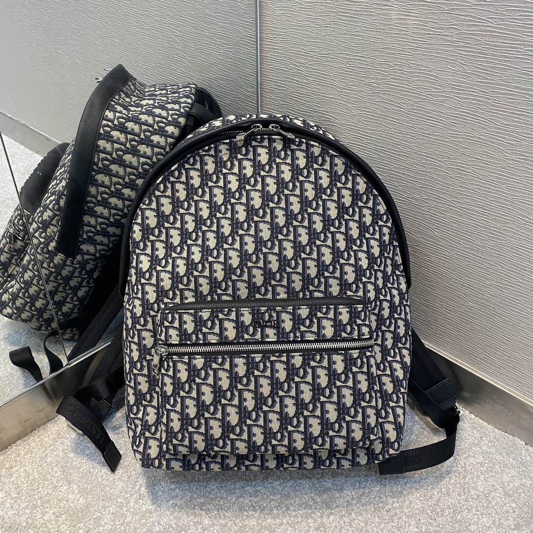 DIOR 디올 오블리크 자카드 백팩 1VOBA095YKY