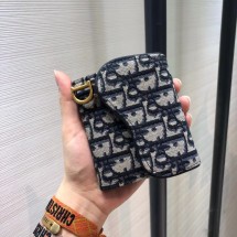 DIOR 디올 오블리크 자카드 새들 로투스 반지갑 M928 F S5652CTZQ