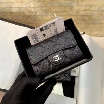 샤넬 클래식 카드 홀더 캐비어 블랙금장 은장 불루 베이지 핑크 AP0214