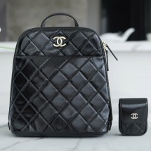 샤넬 페이던트 공방 백팩 체인 블랙 AS3332
