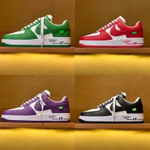 루이비통 바이 버질아블로 화이트 코멧 레드 나이키 에어포스1 스니커즈 1A9VA7 1A9V9V 1A9VAO