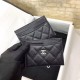 샤넬 클래식 카드홀더 캐비어 블랙 금장 은장 AP0213