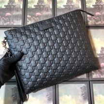 구찌 시그니처 남성용 스트랩 소프트백 클러치 473881