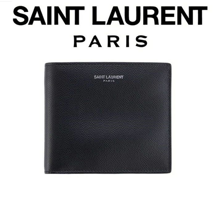 생로랑 텍스처드 클래식 로고 남성 반지갑 396307BTYON1000 (국내배송)