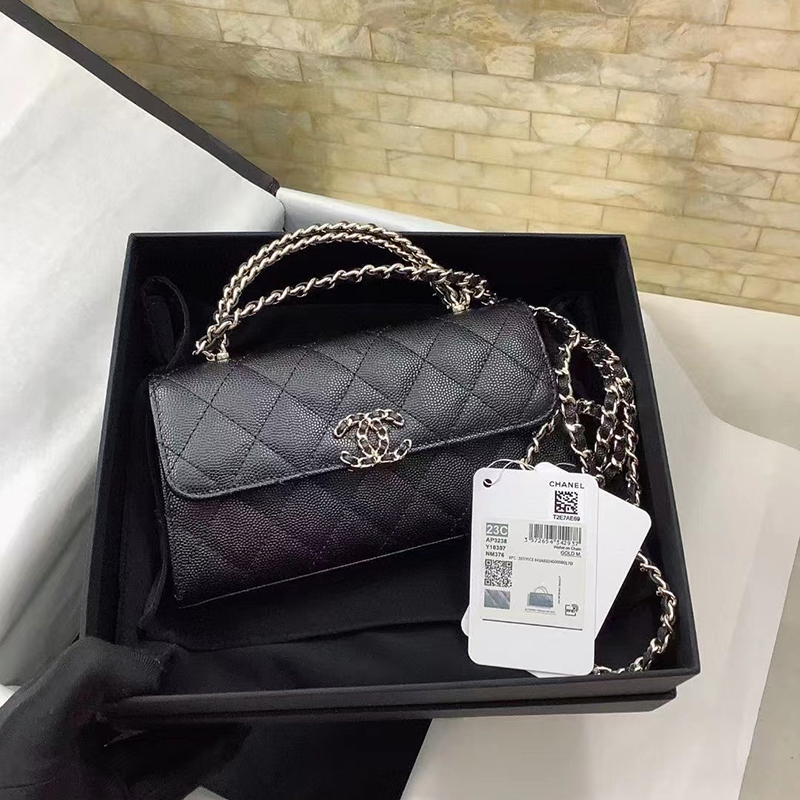 샤넬 23P CC 로고 탑핸들 폰케이스 체인백 (2컬러) AP3238