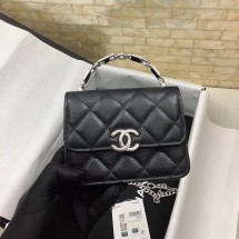 샤넬 코코로고 탑핸들 체인 미니백 AP2758