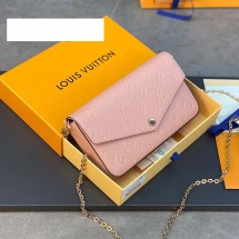 루이비통 포쉐트 펠리시 체인 모노그램 앙프렝뜨 레더 크로스백 (2칼라) M64064 M82477