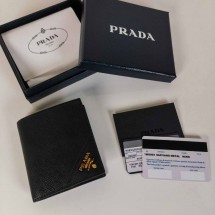 프라다 블랙 삼각로고 사피아노 반지갑 2MO004 QHH F0002
