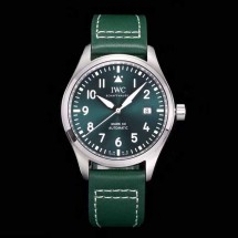 IWC PILOTS 마크 오토매틱 스테인레스 스틸 레더 40mm 시계 REF 노 IW328201 IW328205