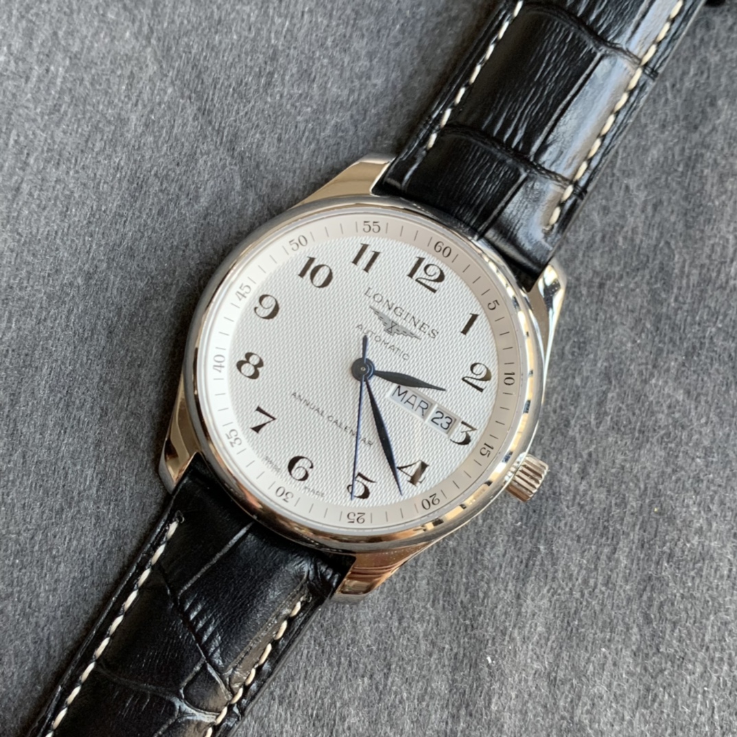 론진 마스터 콜렉션 가죽줄 40mm L2.910.4.78.3