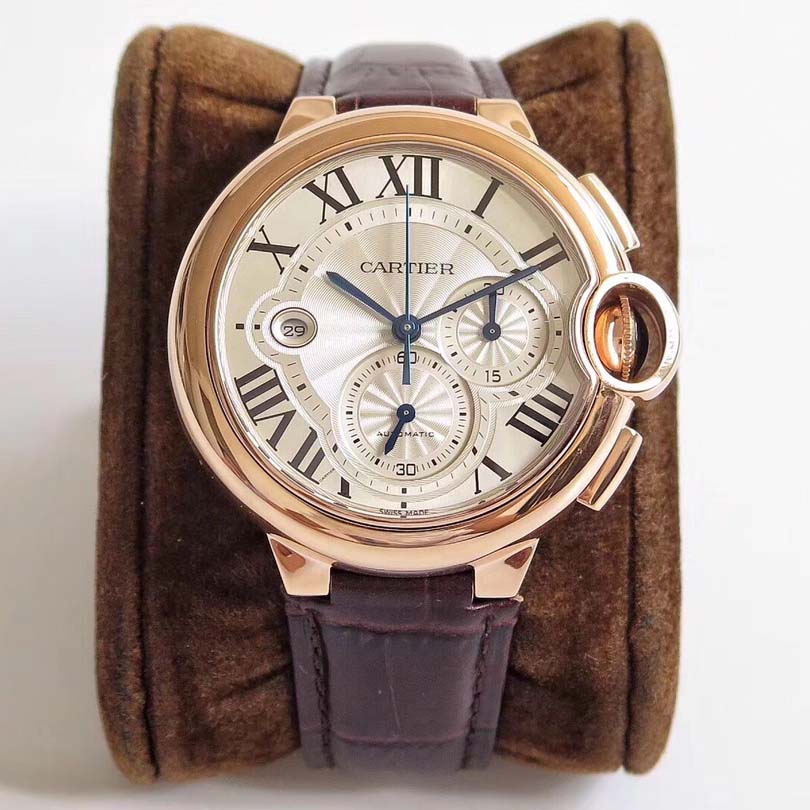 까르띠에 발롱블루 크로노 핑크골드 44mm 시계 W6920074