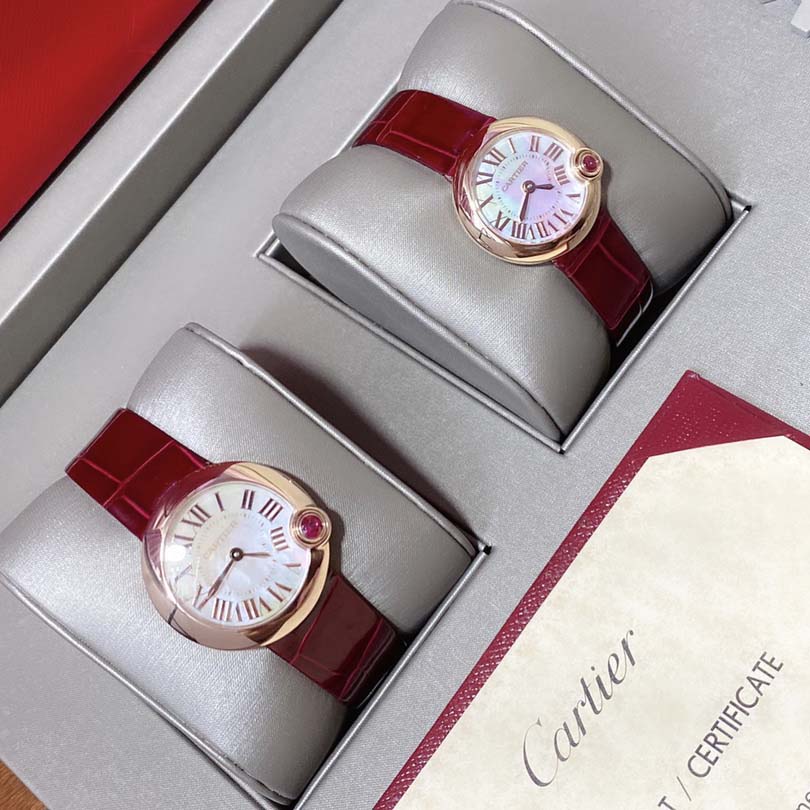 까르띠에 발롱 블랑 드 30mm  26mm 여성용 시계 WGBL0007