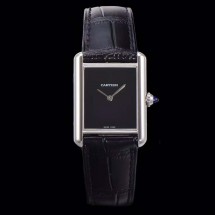 까르띠에 탱크 쿼츠 블랙 다이얼 여성용 29.5*22mm 시계 WSTA0071