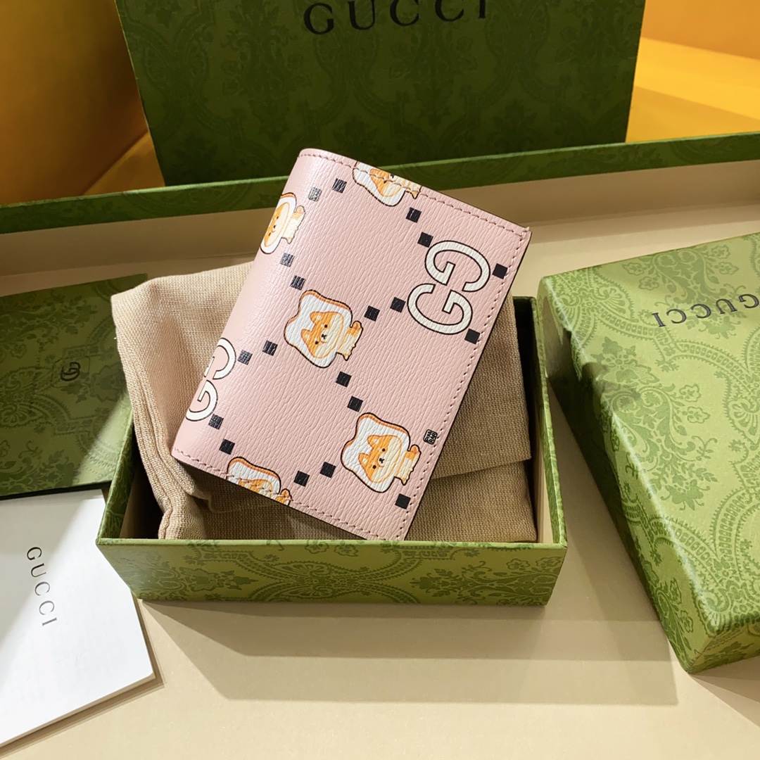 구찌 애니멀 프린트 카드지갑 겸 반지갑 736784 AABUY 8442