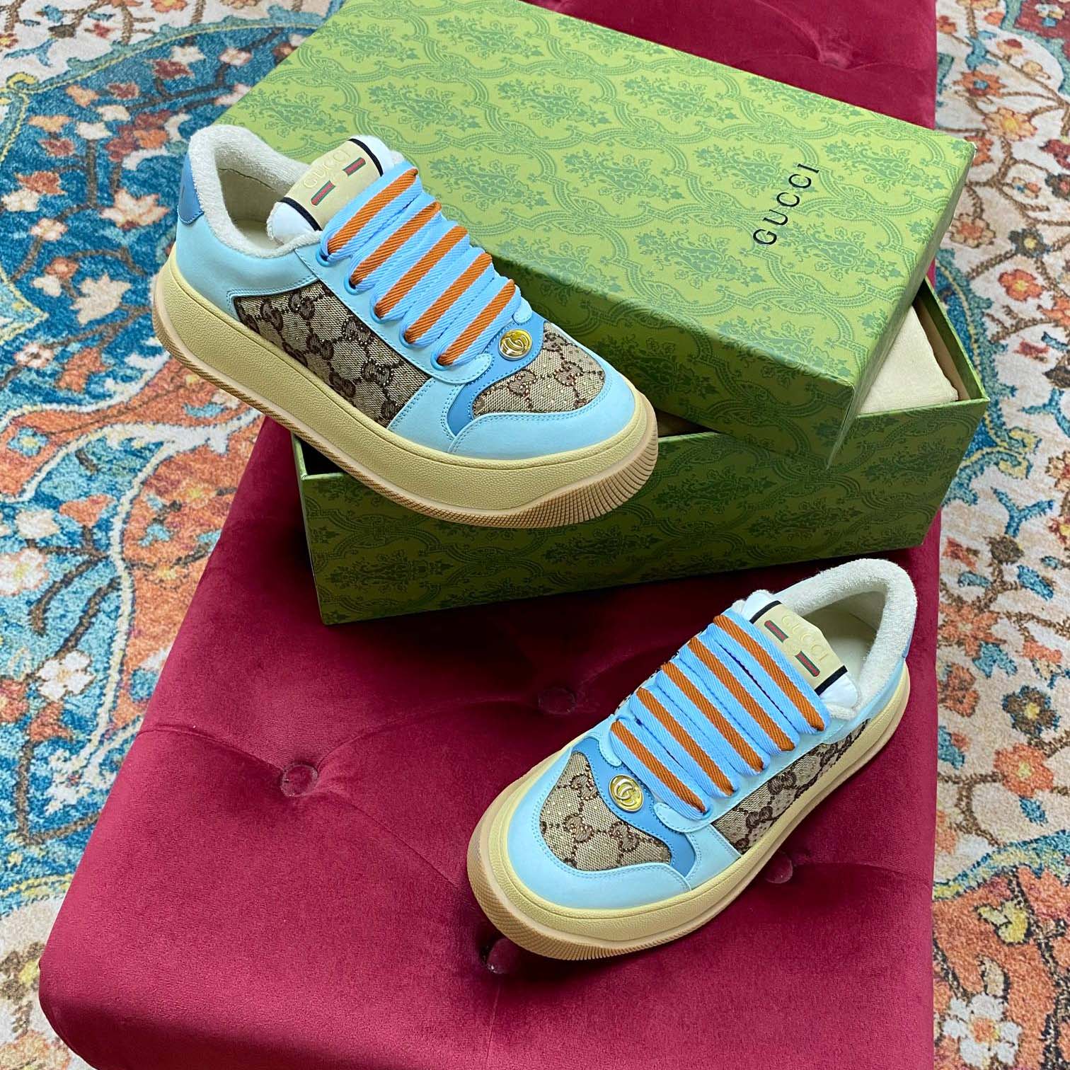 구찌 여성 스크리너 스니커즈 757700 FAB4C 2562