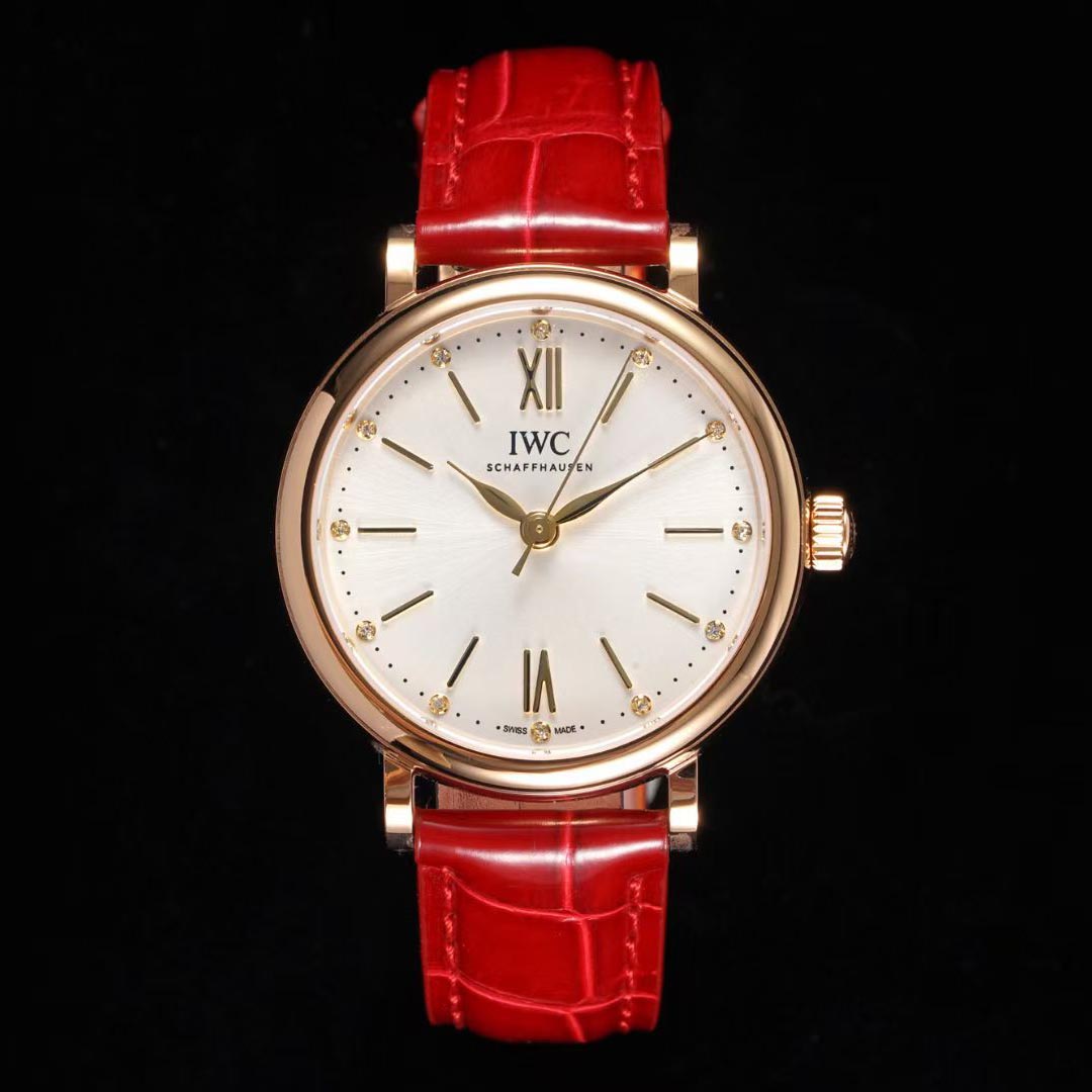 IWC 포르투피노 다이아 골드 34mm 시계 IW357401