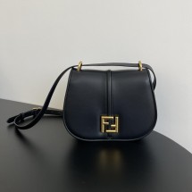 펜디 커몬 미디엄 도브 블랙 가죽 숄더백 2칼라 8BT366AQ0KF04TX