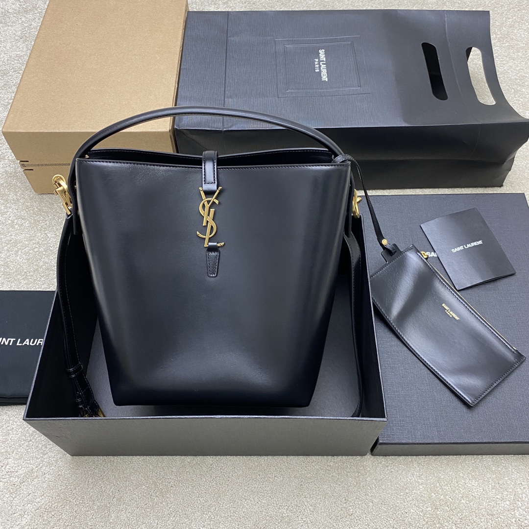 생로랑 샤이니 레더 버킷백 2칼라 742828