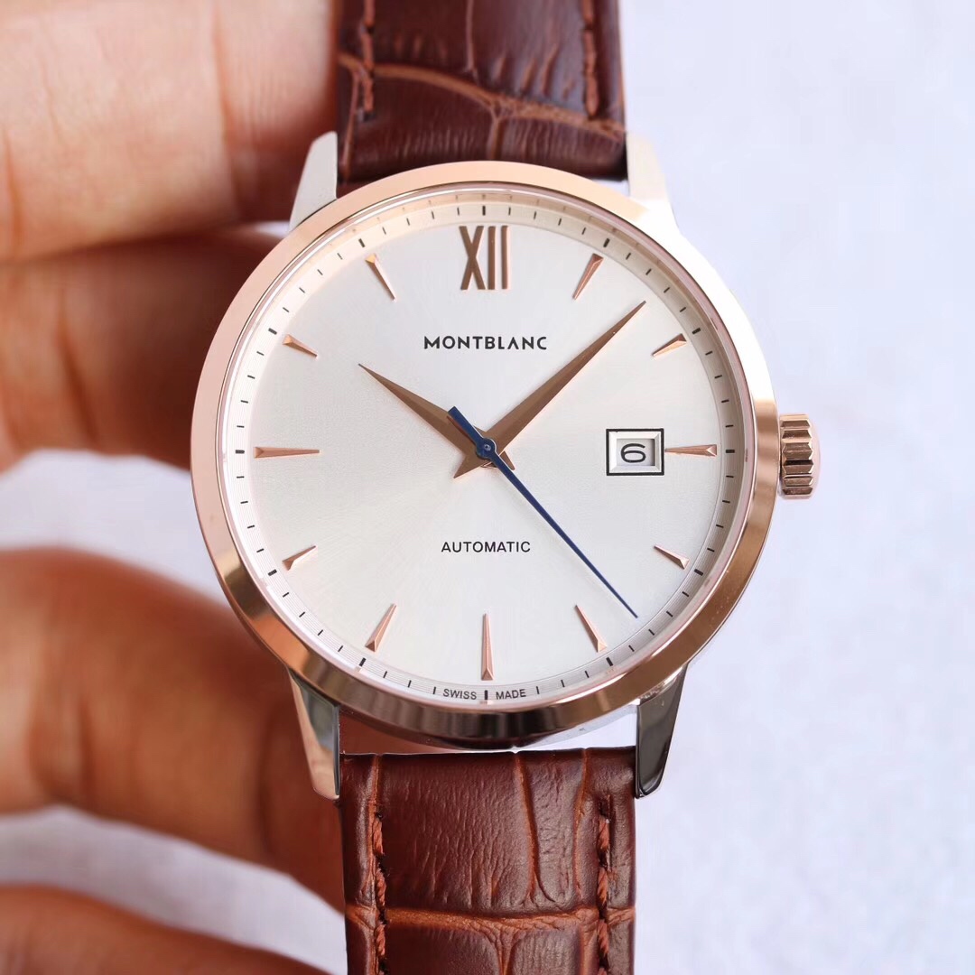 몽블랑 meisterstuck 오토매틱 40mm 시계 2칼라 U0111624