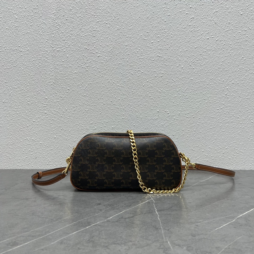 셀린느 23FW컬렉션 트리오페 캔버스 체인 멀티백 크로스백 탄 114122BZJ