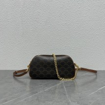 셀린느 23FW컬렉션 트리오페 캔버스 체인 멀티백 크로스백 탄 114122BZJ