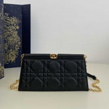 디올 CARO COLLE NOIRE 퀼팅 체인 파우치 숄더백 2컬러 S5166UDBB