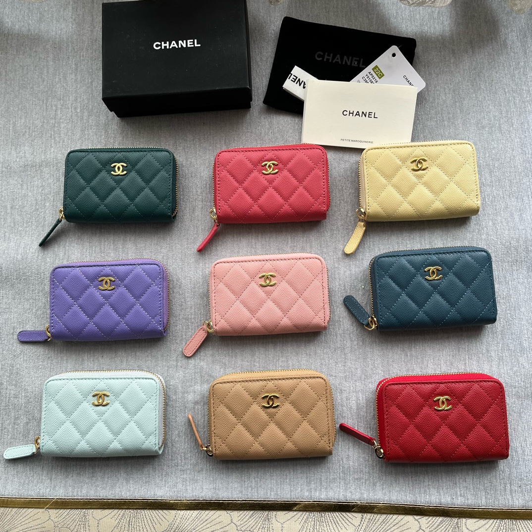 샤넬 클래식 지퍼 3단 카드지갑 6칼라 AP0216