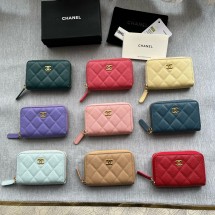 샤넬 클래식 지퍼 3단 카드지갑 6칼라 AP0216