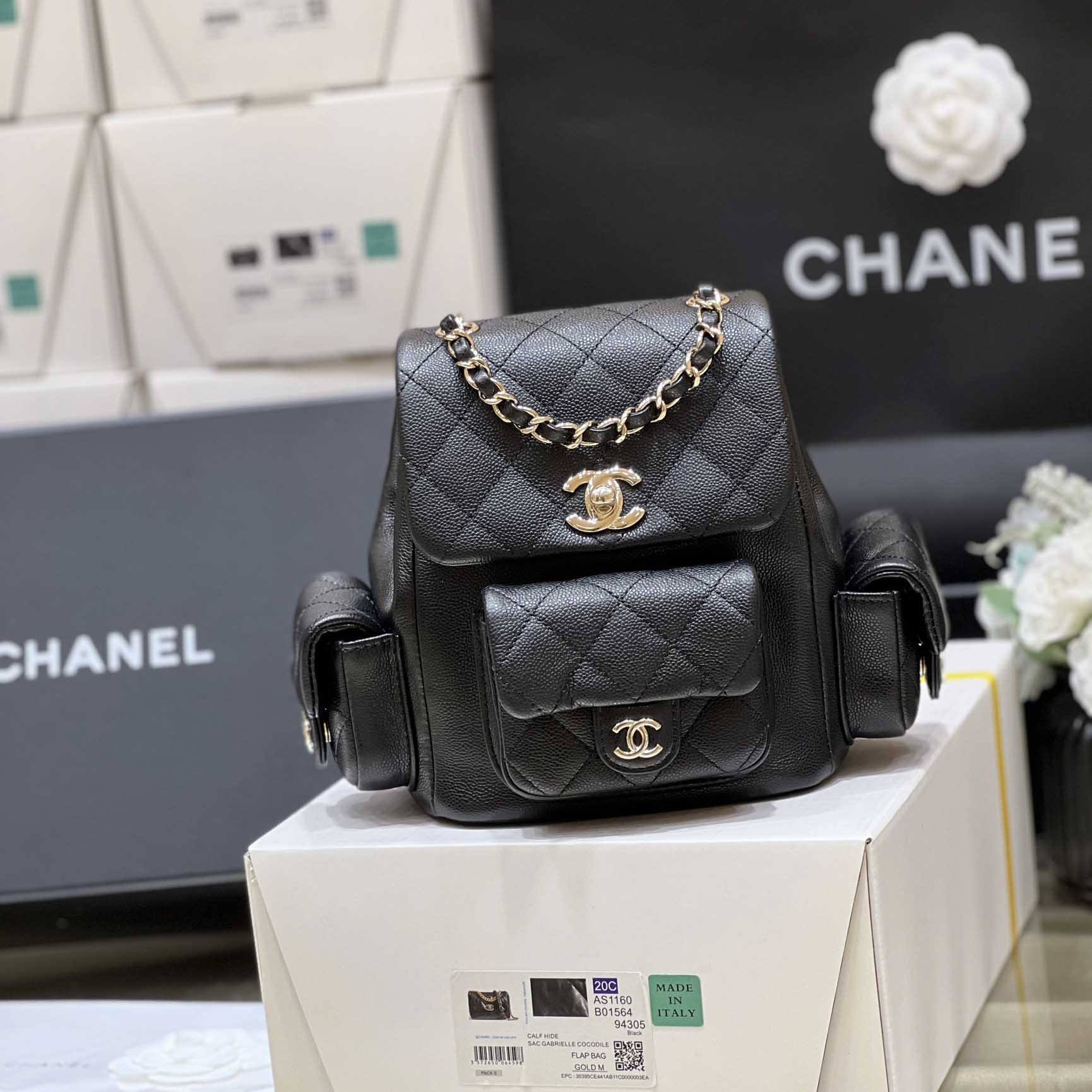 샤넬 23FW 듀마 백팩 스몰 캐비어 2칼라 AS4399