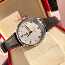 오메가 드 빌 프레스티지 오토매틱 크로노미터 실버 다이얼 남성용 39.5 시계 123.15.27.60.55.004