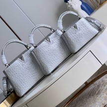 루이비통 타조가죽 실버 카퓌신 라지 미듐 미니 M81498