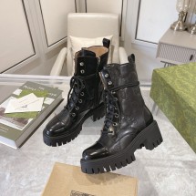 구찌 여성 GG 퀼팅 앵클 부츠 3칼라 718386 DS8U0 9124