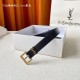 생로랑 여성 Cassandre leather belt 2CM 벨트 554465BOO0W1000