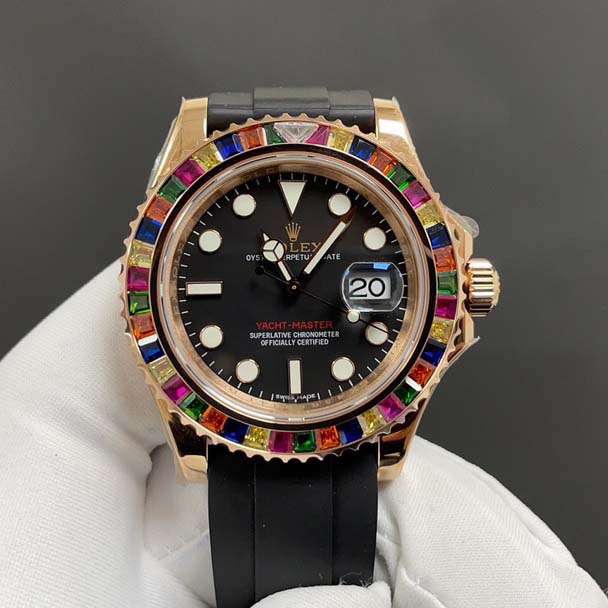 롤렉스 요트마스터 레인보우 41MM 로즈골드  - 남자 하이엔드 시계 116695 SATS