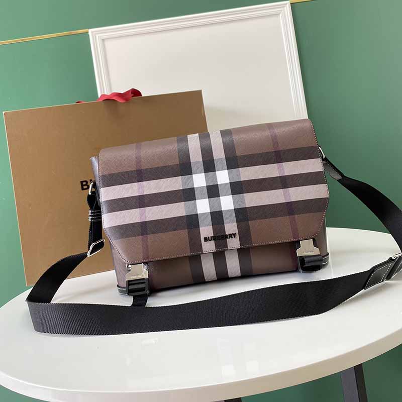 버버리 이그재저레이트 체크 라지 라이트 메신저 백 2칼라 80547181