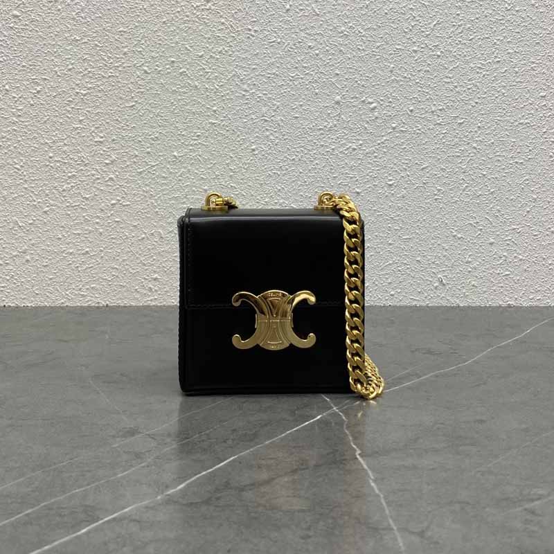 셀린느 트리오페 체인 미니 박스백 블랙 113253EFE