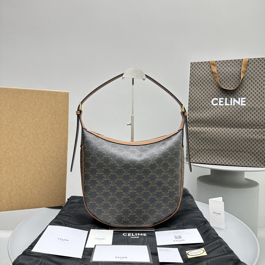 셀린느 트리오페 헬로이스 호보백 트리옹프 엘로이스 숄더백 114712FQM