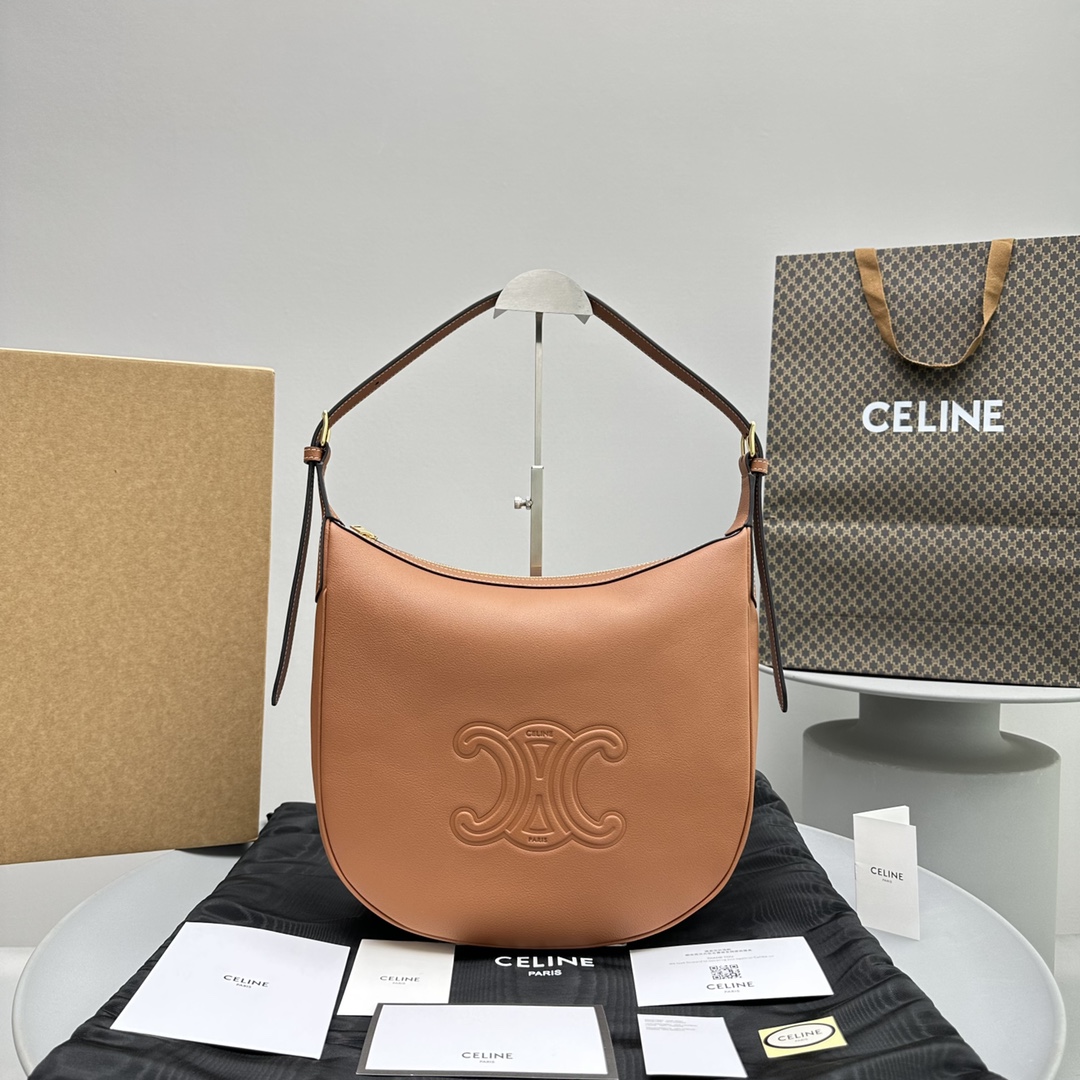 셀린느 헬로이스 호보백 엘로이즈 트리오페 서플 카프스킨 숄더백 3칼라 114713FLH