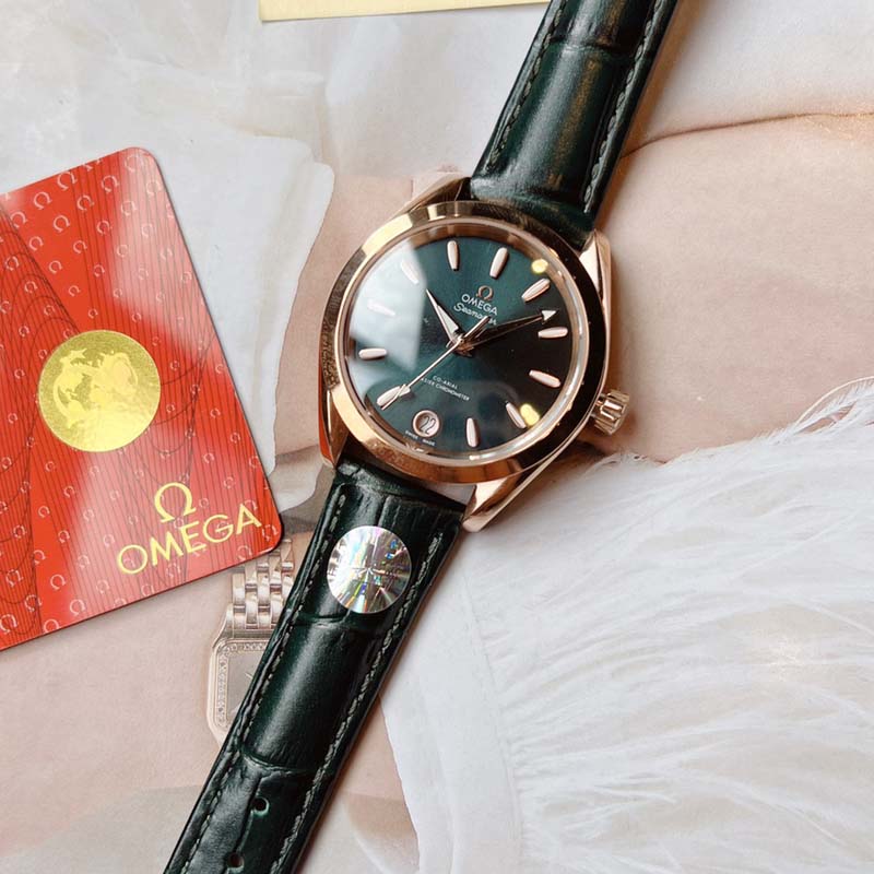 오메가 씨마스터 아쿠아 테라 쉐이드 34 MM, 문샤인™ 골드 시계 220.53.34.20.10.001